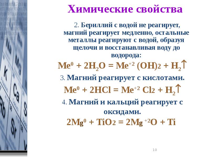 Презентация на тему магний по химии