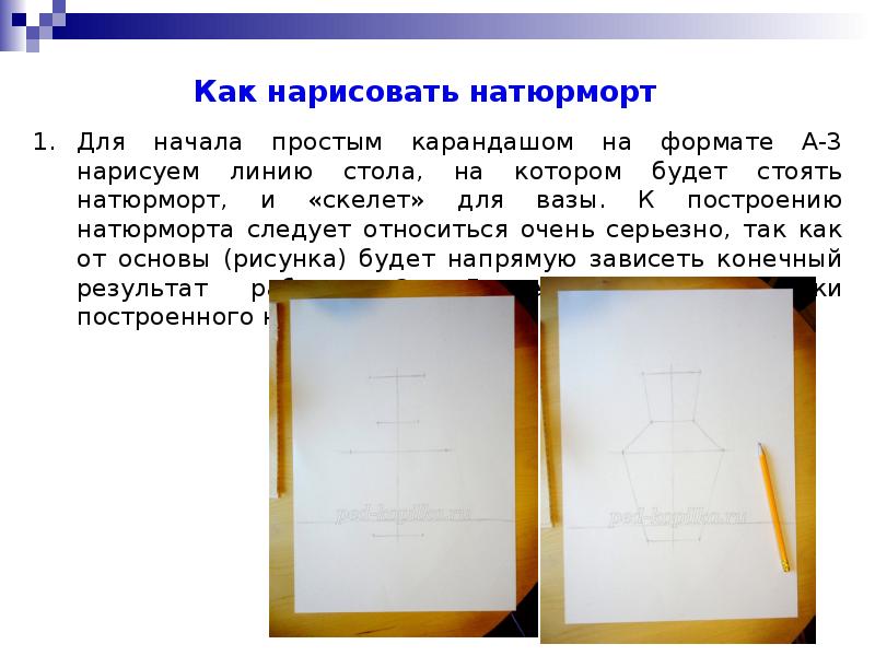 Натюрморт 2 класс презентация поэтапное рисование