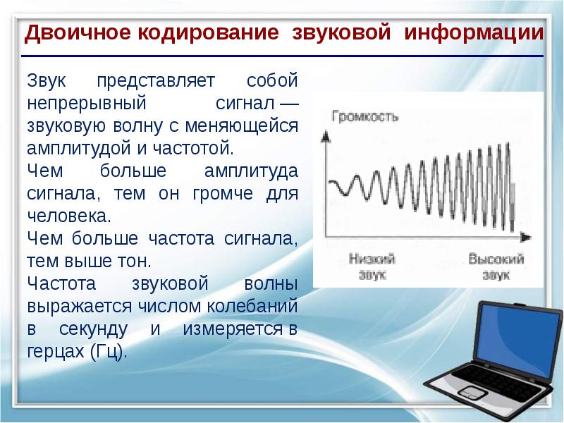 Кодирование звуковой информации рисунок - 87 фото