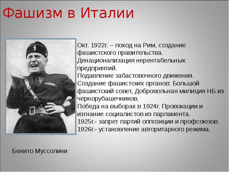 Фашизм в Италии Фашизм в Италии
