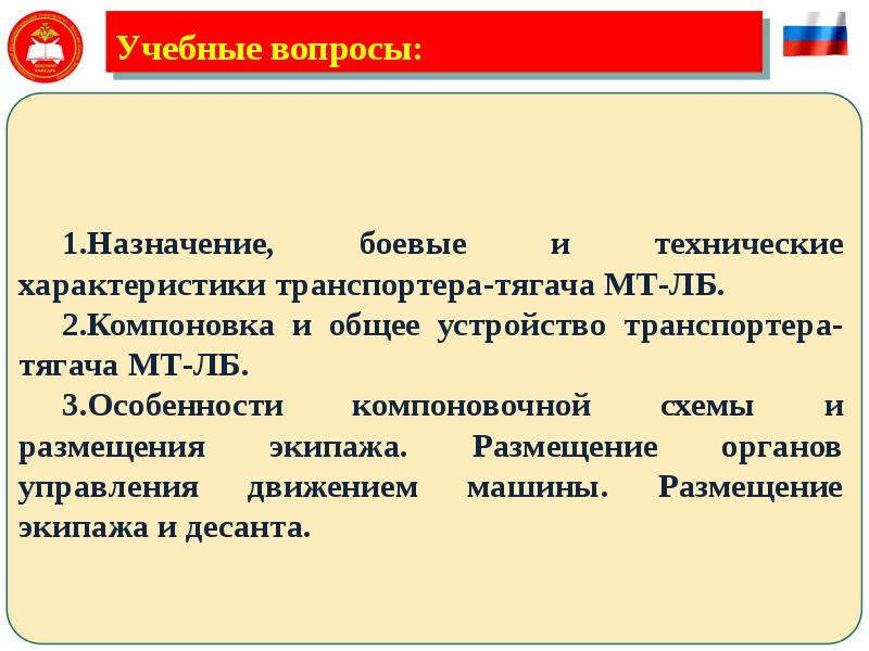 Учебные вопросы: