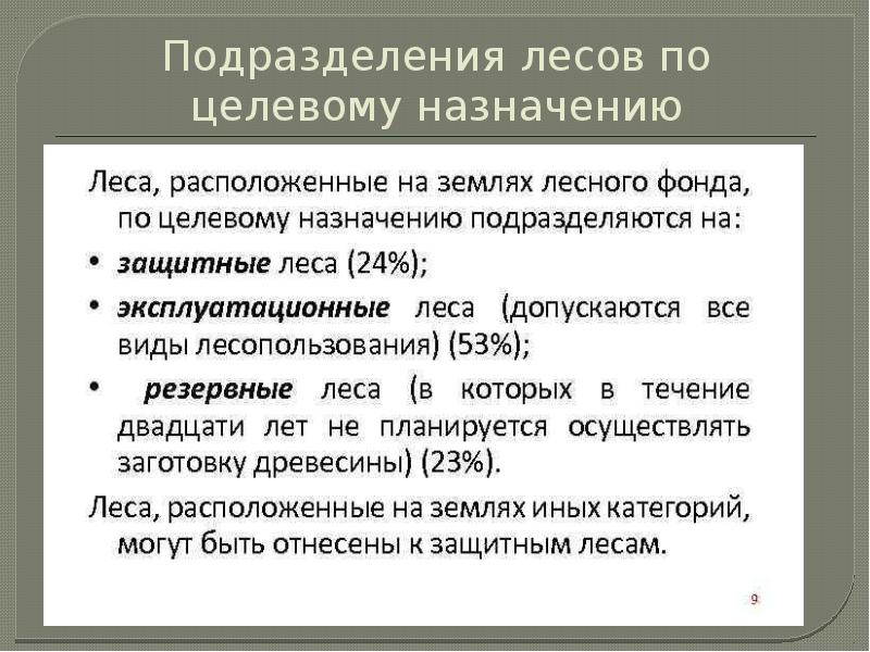 целевое назначение лесов защитные леса
