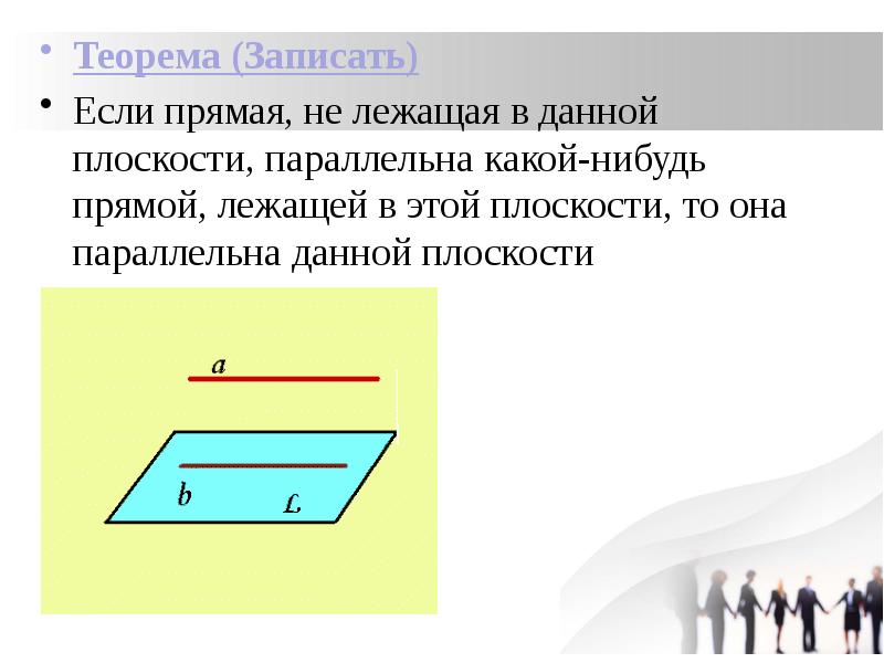 Лежащих в параллельных плоскостях и. Прямая лежит в плоскости. Параллельные прямые в плоскости. Если прямая не лежащая в данной плоскости параллельна. Если прямая лежит в плоскости то.