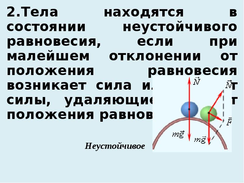 Условия равновесия тел 7 класс