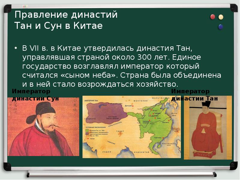 Правление династий  Тан и Сун в Китае  В VII