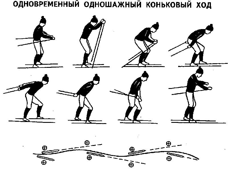 Одновременный одношажный ход картинка