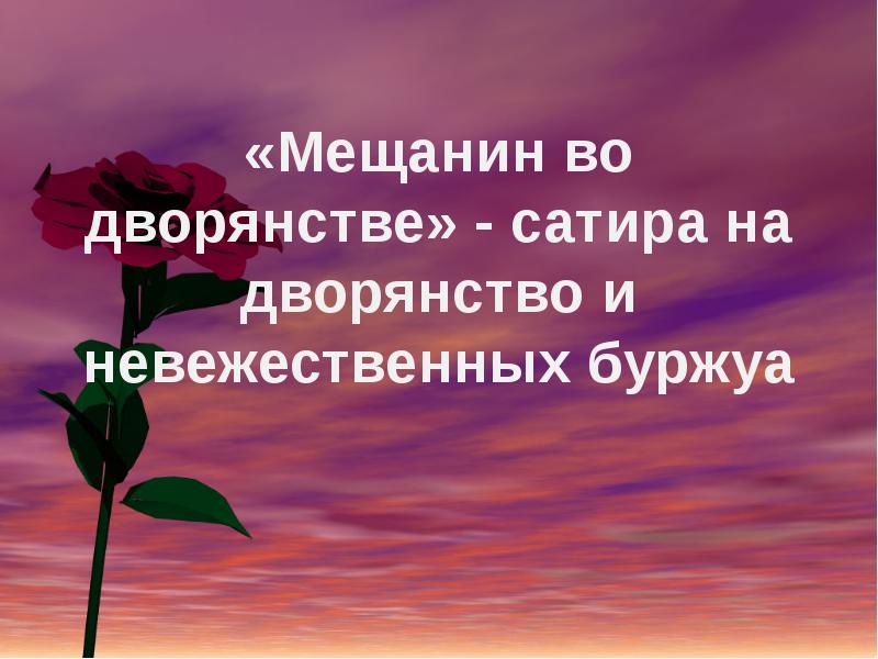 Презентация мещанин во дворянстве сатира на дворянство и невежество буржуа