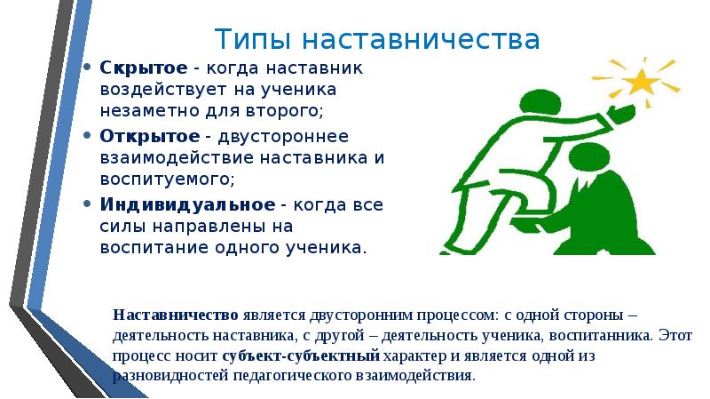 Виды наставничества