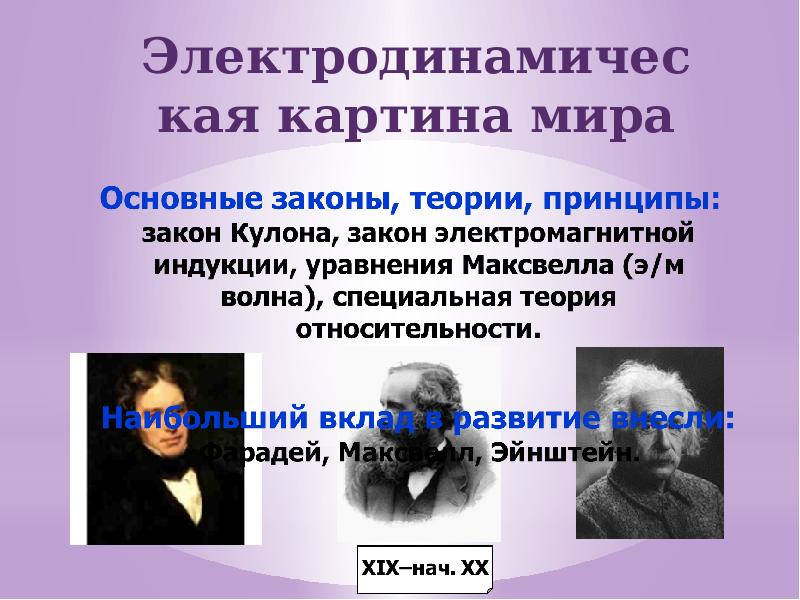 Представитель электромагнитной картины мира