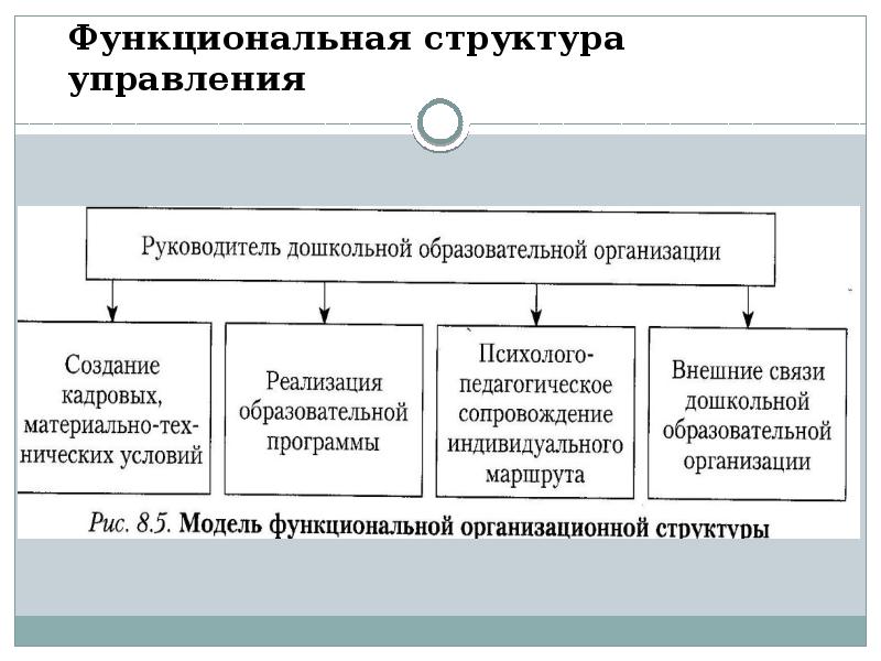 Функциональная структура управления Функциональная структура управления