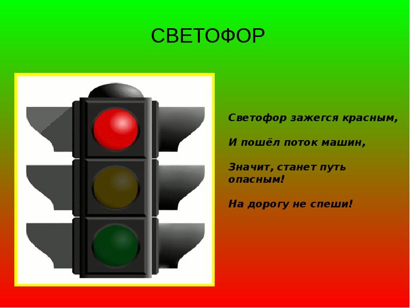 История светофора для детей презентация