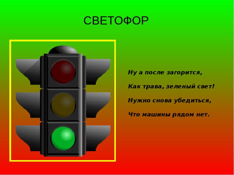 Светофор картинка для презентации