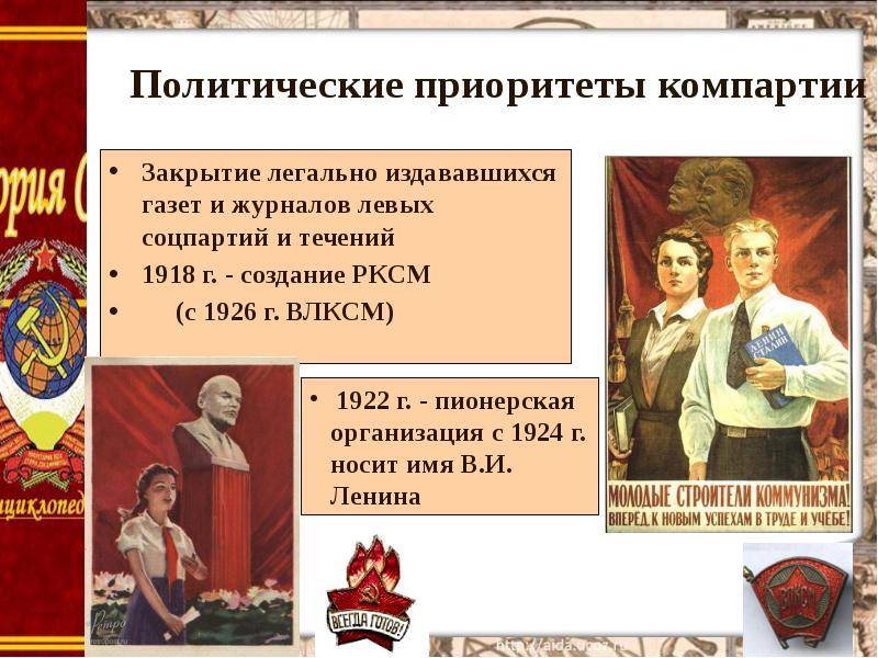 Политическое развитие в 1920 годы презентация