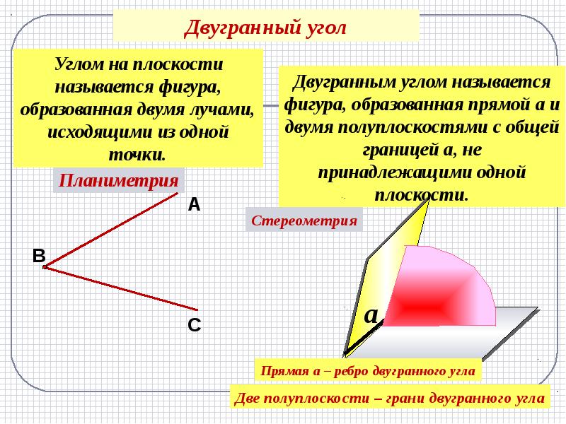 Презентация двугранный угол перпендикулярность плоскостей 10 класс атанасян