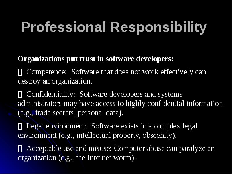 Professional Responsibility Professional Responsibility