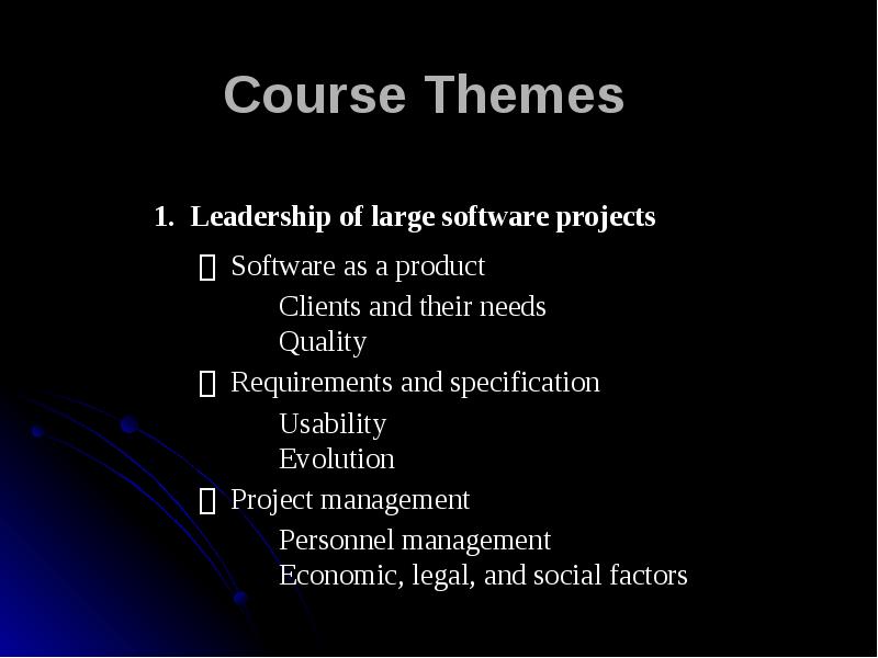 Course Themes Course Themes