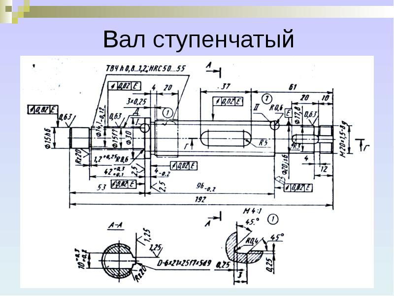 Схема ступенчатого вала