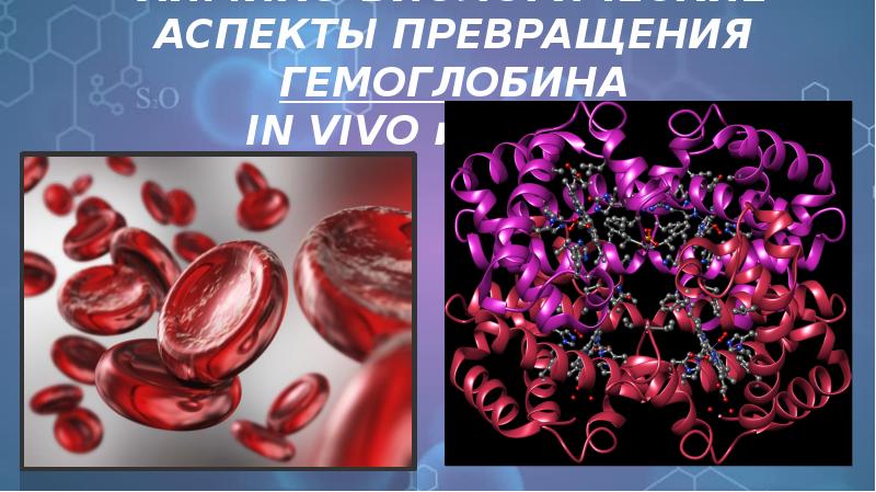 ХИМИКО-БИОЛОГИЧЕСКИЕ АСПЕКТЫ ПРЕВРАЩЕНИЯ ГЕМОГЛОБИНА  IN VIVO и IN VITRO