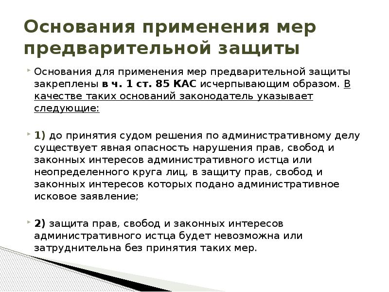 Ходатайство о применении мер предварительной защиты образец