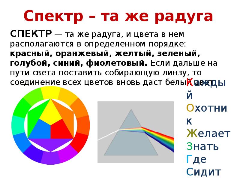 Красный оранжевый желтый зеленый синий фиолетовый