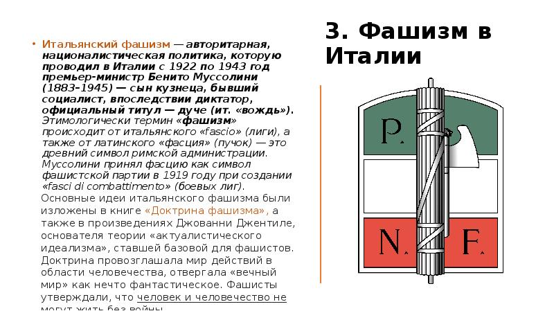 Итальянский фашизм презентация