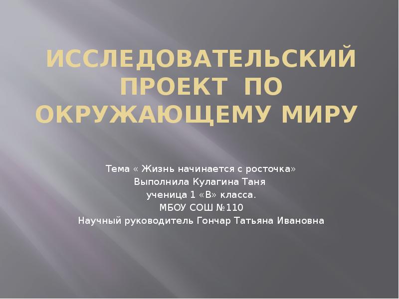 Темы исследовательских проектов 4 класс