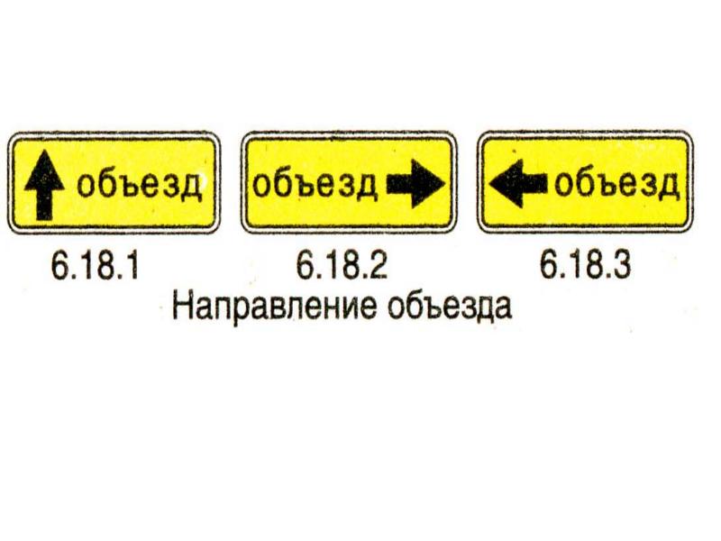 Дорожные знаки схема объезда