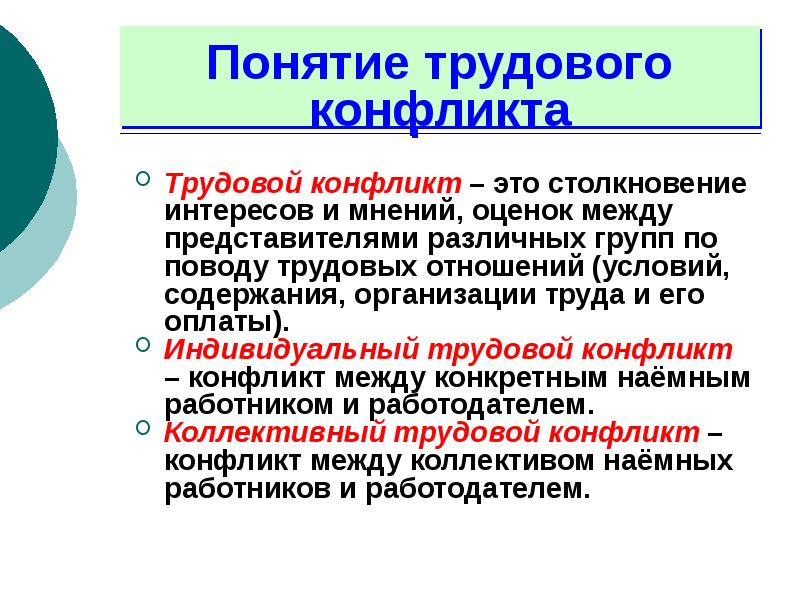 Социально трудовые конфликты презентация