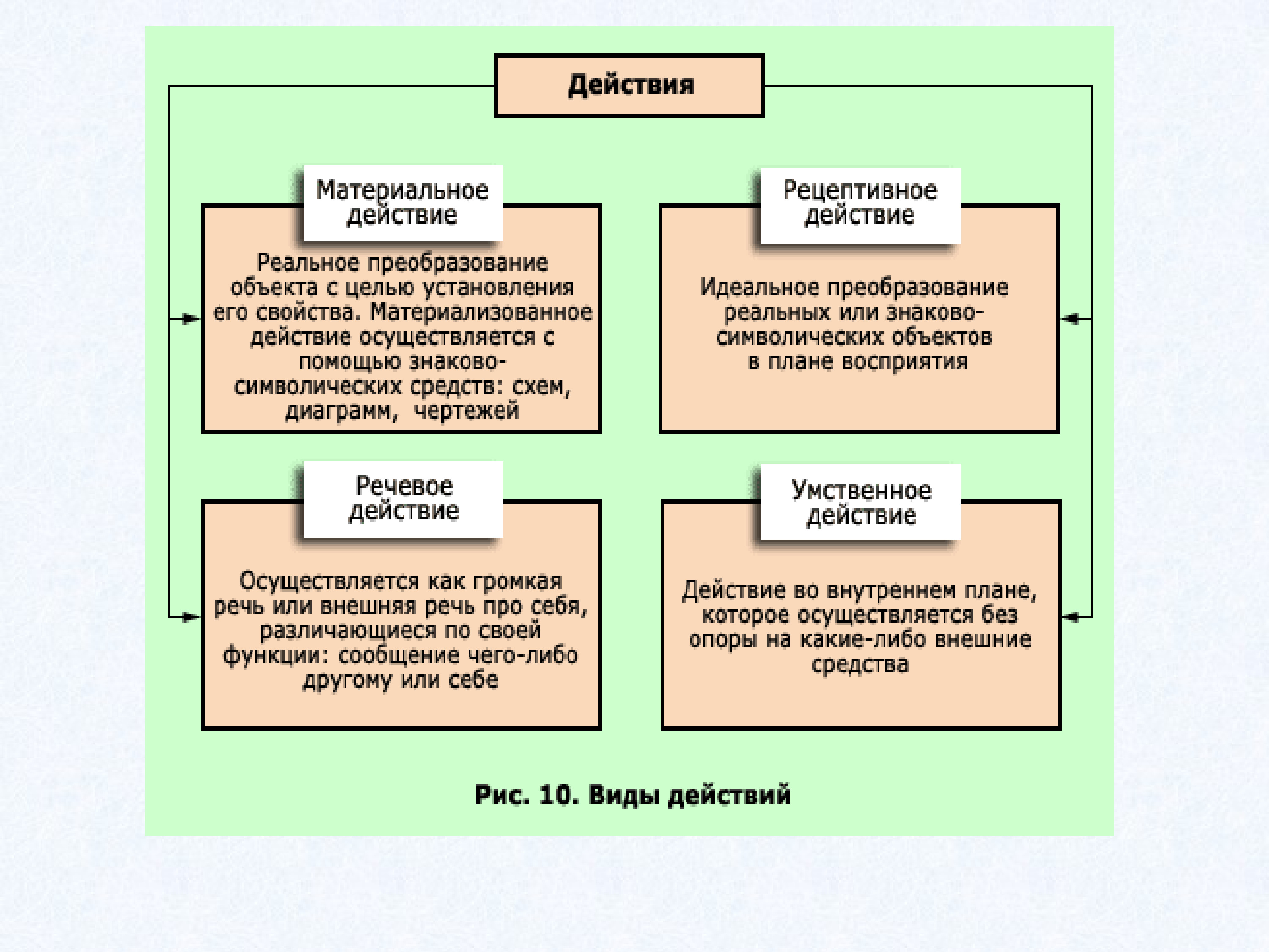 Схема ориентировочной деятельности