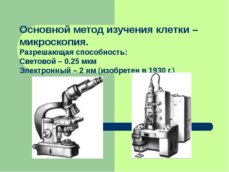 Какие методы используются для исследования клетки