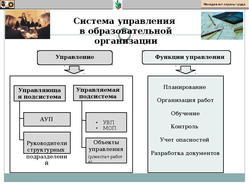 Система управления охраной труда образец