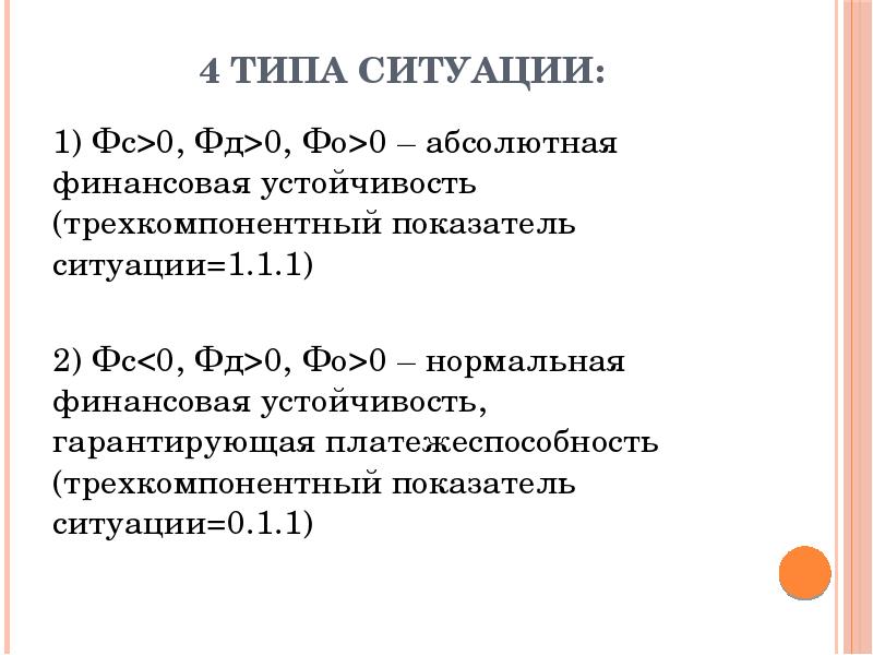 Абсолютная финансовая. Трехкомпонентного показателя типа финансовой ситуации.. Трехкомпонентный показатель. Трехкомпонентный показатель типа финансовой ситуации, s. ФО_(0=ВП/ФСР).