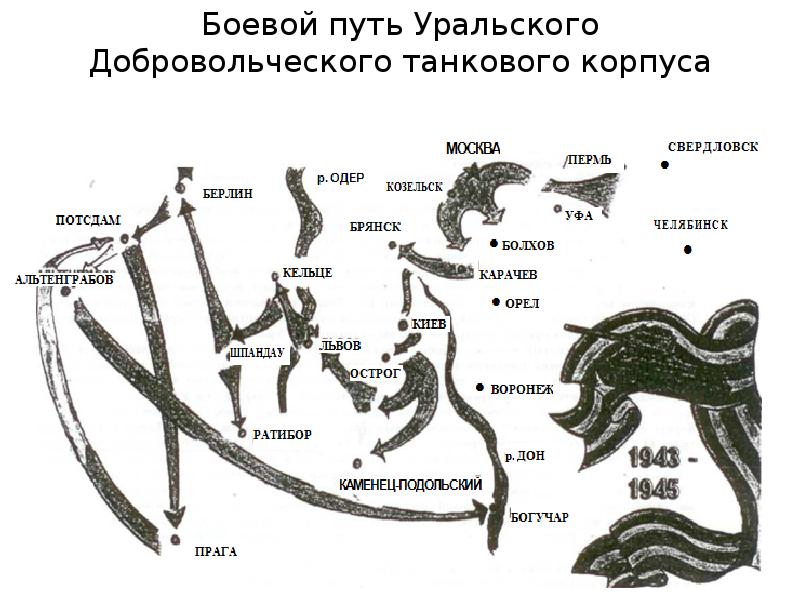 Боевой путь удтк карта