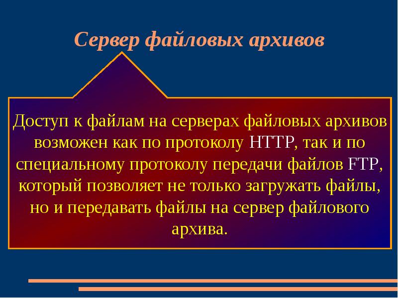 Файловые архивы презентация