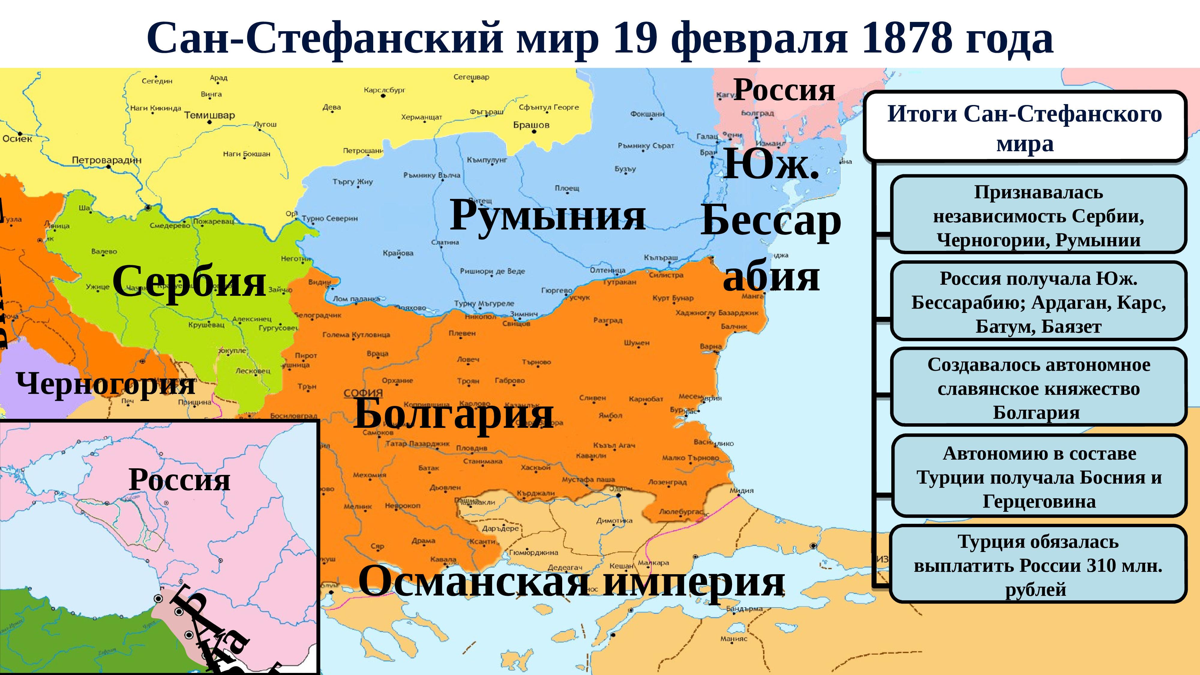 Русско-турецкой войны 1877-1878 Сан Стефанский договор