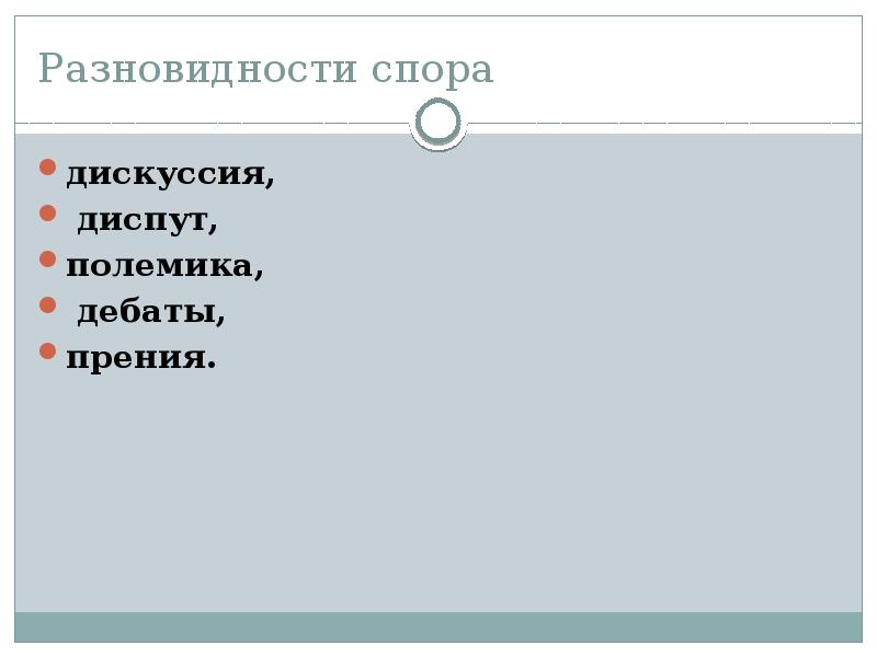 Спор виды споров правила поведения в споре 7 класс презентация