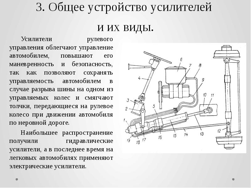 Рулевое управление автомобиля презентация