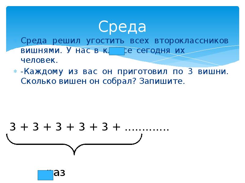 Конкретный смысл умножения 2 класс презентация