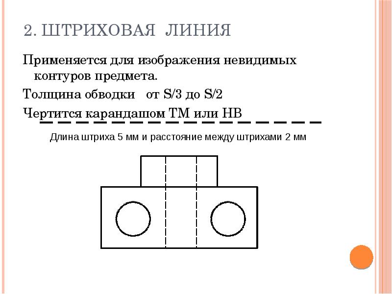 Какой тип линии используется при изображении невидимого контура детали на видах