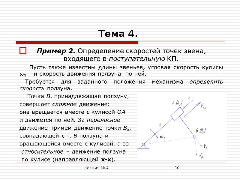 Свойства планов скоростей