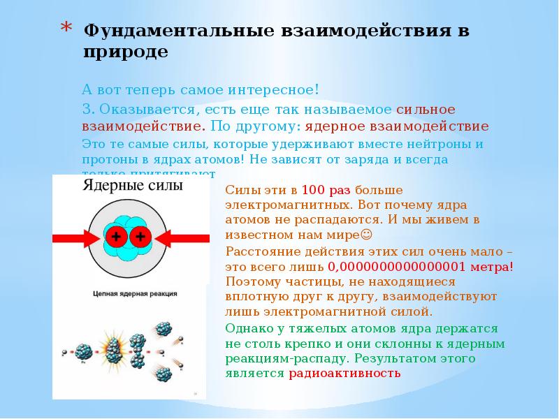 Слабое взаимодействие презентация