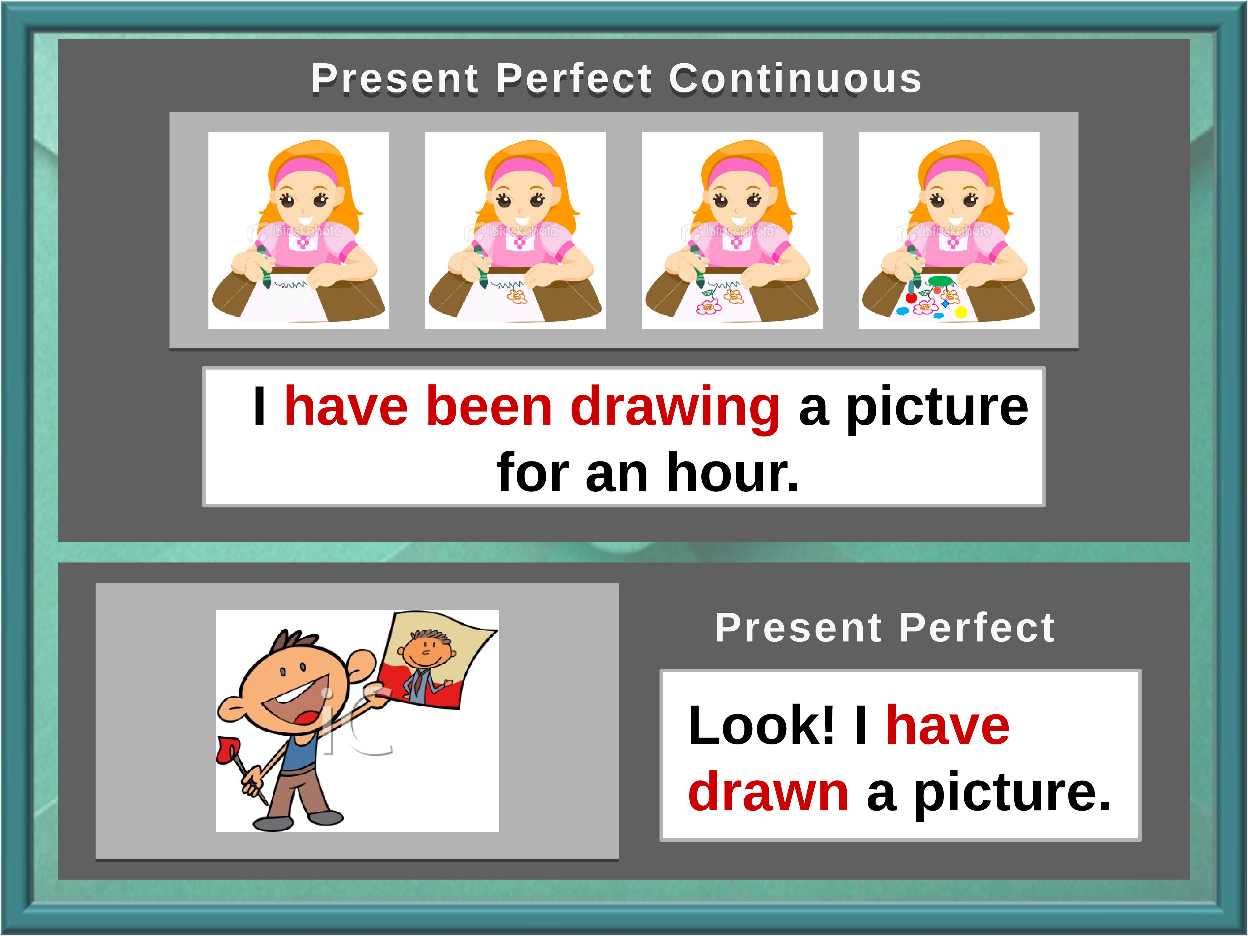 Present perfect continuous games