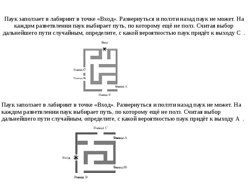 На рисунке изображен лабиринт паук