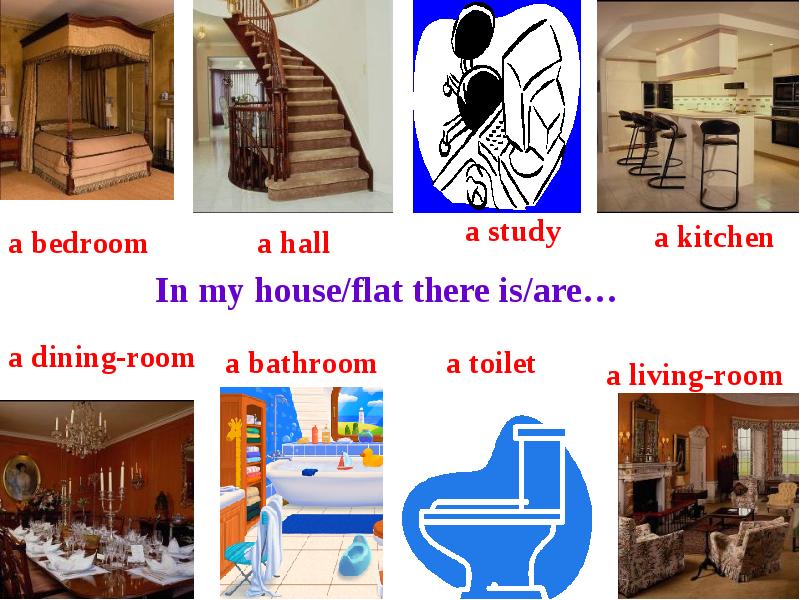 These is my home. My Home слайд. Is или are there......Abathroom in mynouse. This is my Flat. There is a. There is there are a Living Room a Hall and a Kitchen.