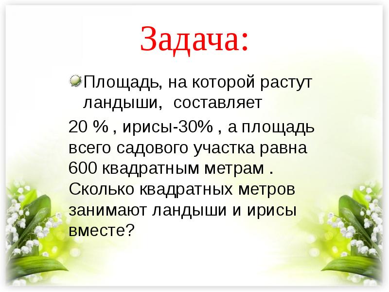 Урок 5 класс проценты презентация