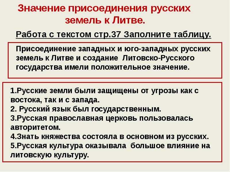 Презентация по теме литовское государство и русь 6 класс торкунов