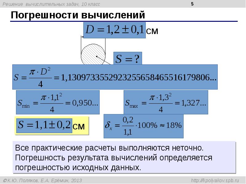 Вычислите с точностью до десятых. Вычисление погрешности. Решение вычислительных задач на компьютере. Задачи на расчет погрешности. Вычислительная погрешность.