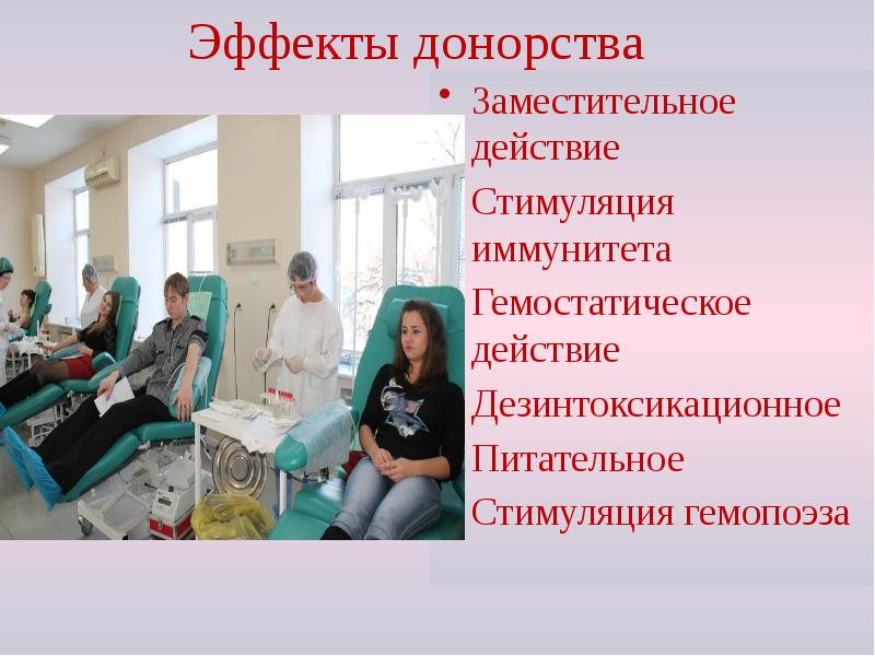 Эффекты донорства Эффекты донорства