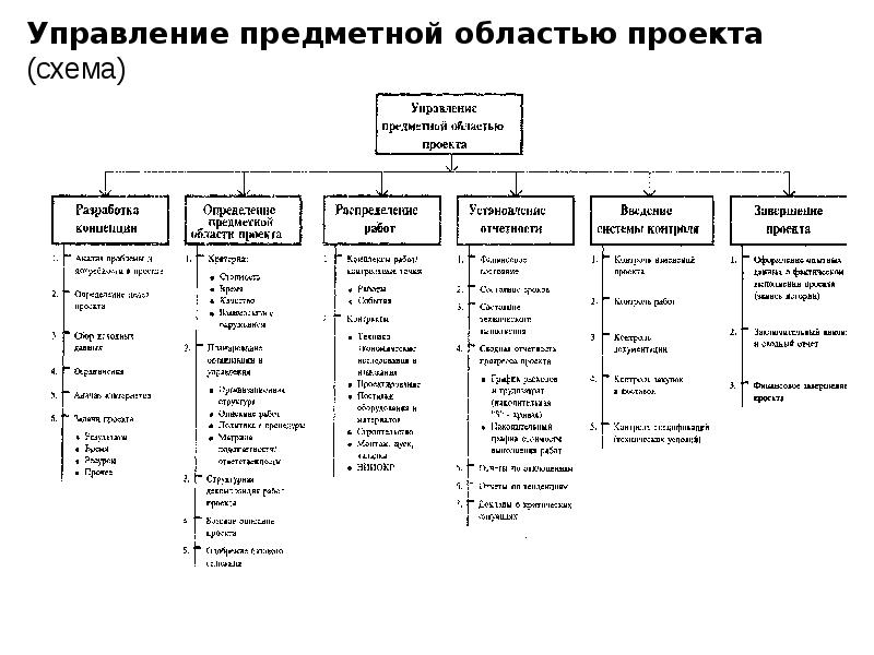 Предметно содержательная область проекта это