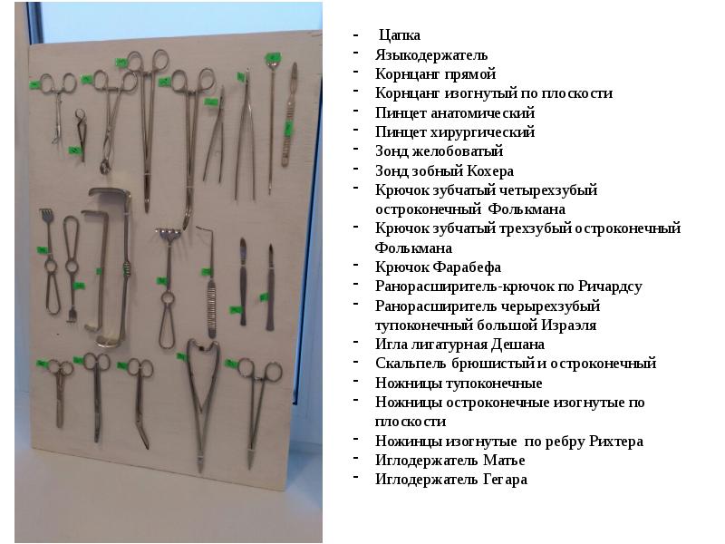 Стоматология хирургические инструменты названия и фото